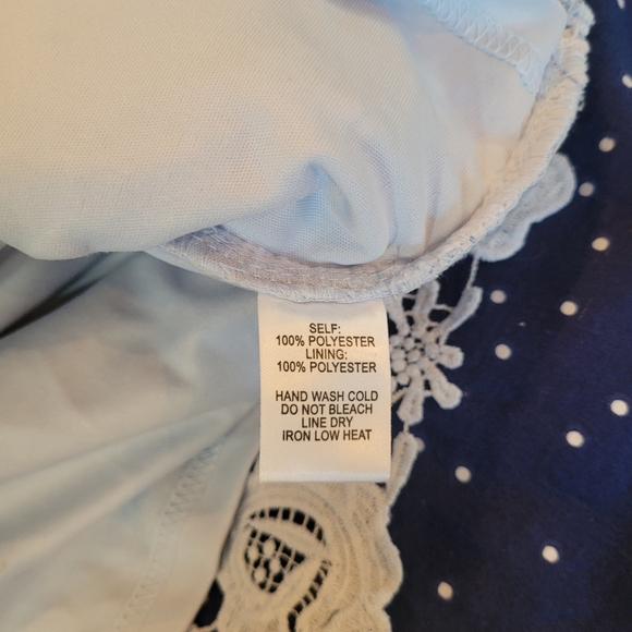 Lace Love Poem Lulus Mini Dress Baby Blue - Picture 11 of 13